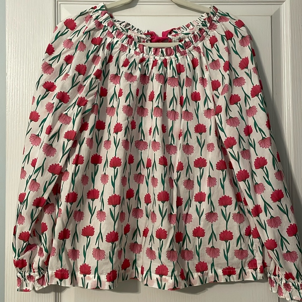 Women’s pink and green floral top